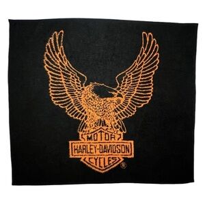 Vintage Biederlack Harley Davidson Licensed Blanket Throw Made in USA